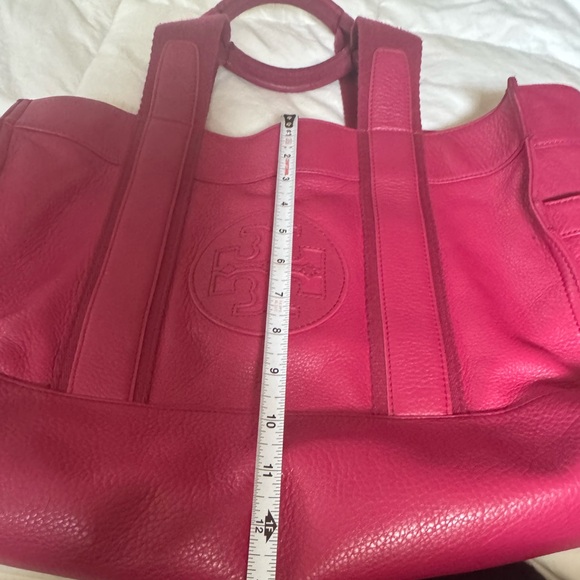 Tory Burch Fuchsia Leather Tote - Picture 14 of 16